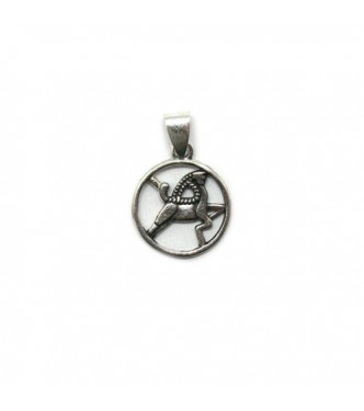 PE001394 Genuine sterling silver pendant charm solid hallmarked 925 zodiac sign Capricorn